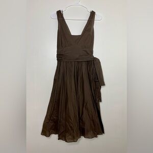Calvin Klein Chocolate Brown Sleeveless Cotton Dress Women’s Size 4
